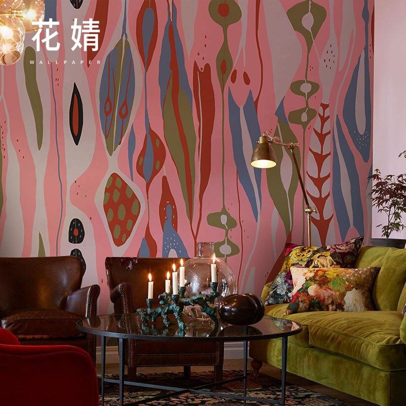 现代简约墙布定制壁画客厅沙发背景B墙布餐厅工业墙纸酒店ktv壁纸