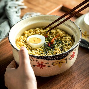 碗带盖的汤碗家用中式深菜碗陶瓷盖碗泡面碗吃面大碗汤盆螺蛳粉碗