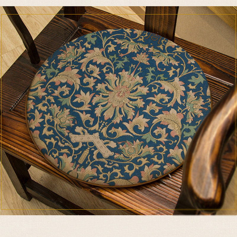 唐风圆形椅垫椅子餐椅鼓凳坐垫阳台圈椅藤椅茶椅板凳圆凳印花垫子,居家布艺,椅垫,淘宝优惠券,粉丝福利购,淘宝优惠卷