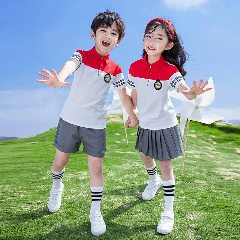 英伦风幼儿园服夏季可爱大班儿童校服套装小学生毕业照运动会班服