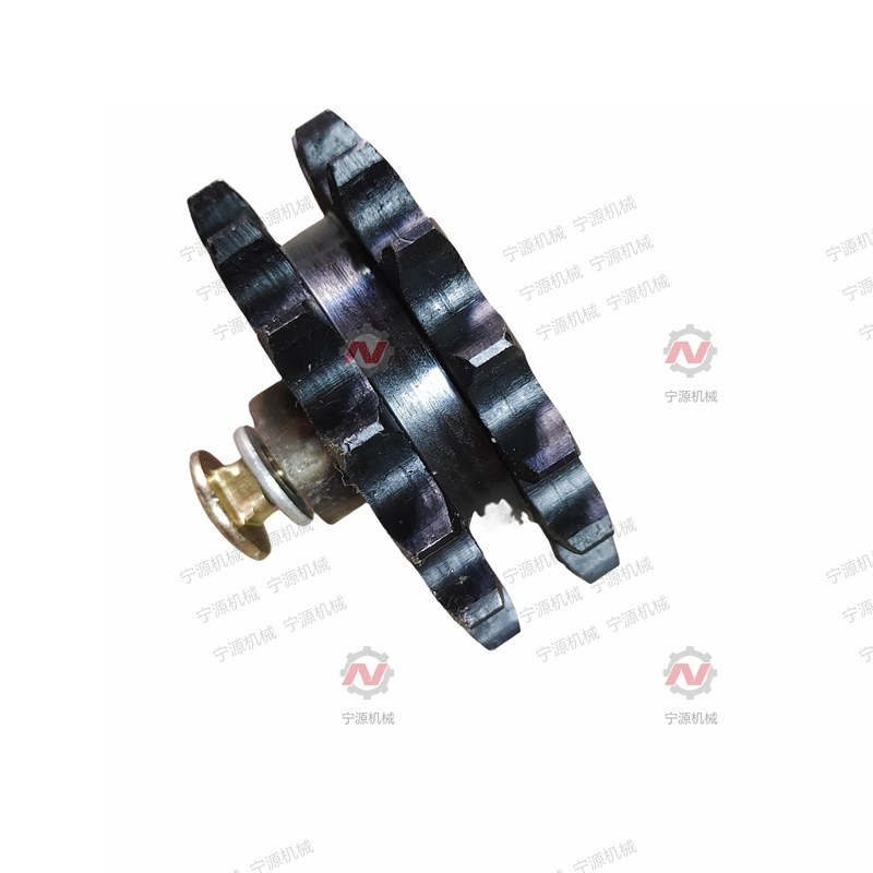 英虎玉米收割机配件12A双排16齿涨紧轮刀轴链条涨紧轮压链轮