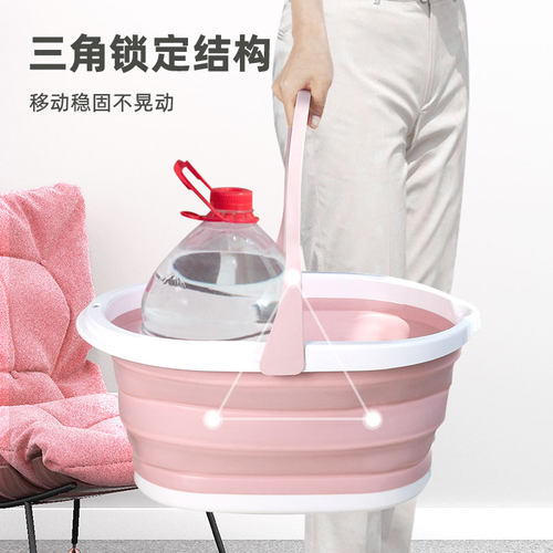 折叠水桶拖把桶长方形家用洗涮拖布桶洗车储水便携式大号塑料圆桶