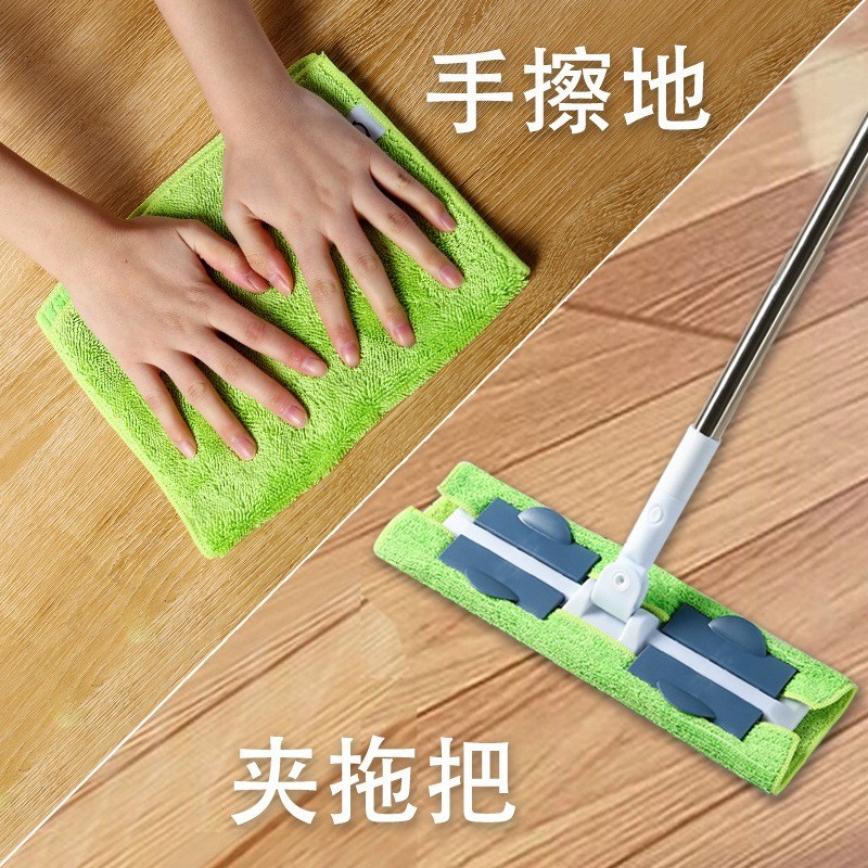 拖把夹抹布拖地毛巾替换布夹固式清洁拖布头平板地拖干湿两用