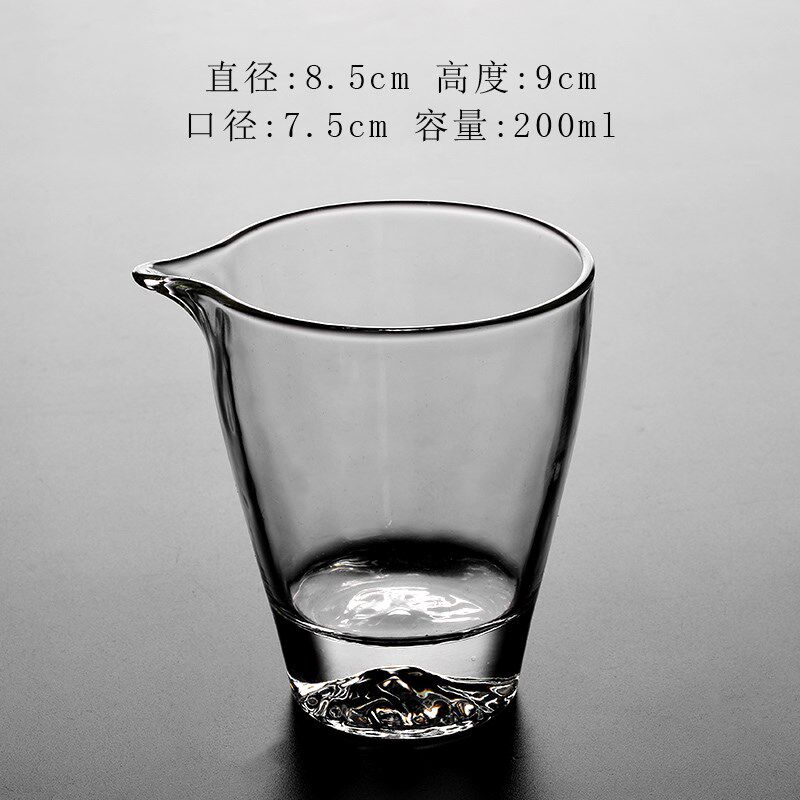 锤目纹茶具耐热玻璃公道r杯茶海分茶器杯功夫茶具茶道配件加厚大