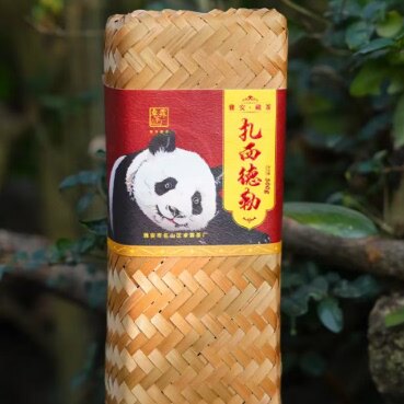 雅安藏茶黑茶扎西德勒砖茶自然陈化老茶传统工艺四川糯米香茶500g
