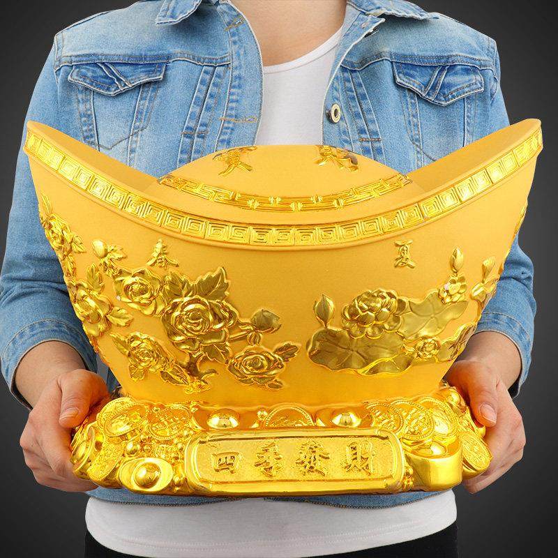 招财金元宝摆件聚宝盆存钱罐创意家居装饰品凤水乔迁店铺礼品摆设,家居饰品,装饰摆件,淘宝优惠券,粉丝福利购,淘宝优惠卷