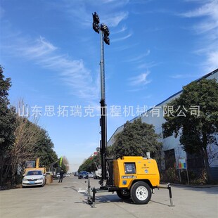 灯杆可升至9米手动调整照射角度 防跌落 4TN4000三节升降杆