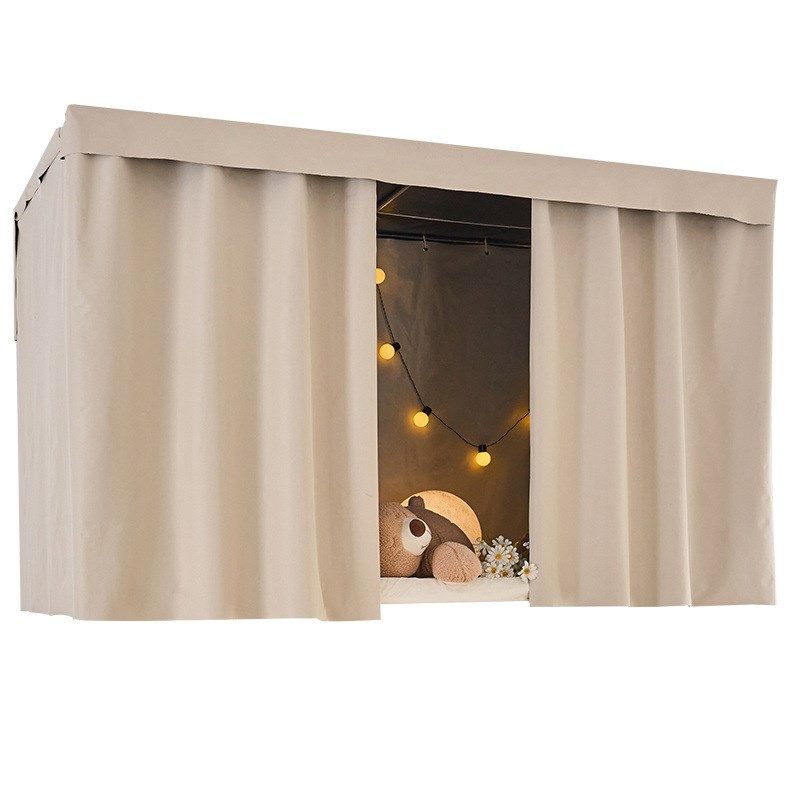 加厚强遮光布床帘大学生宿舍简约纯色上铺下铺不透光男女寝室床铺