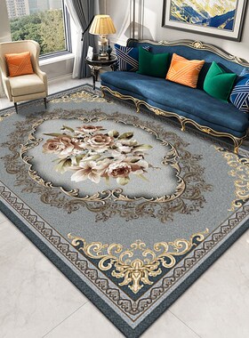 欧灰180*230cm客厅欧式毯大面积书I房满铺地毯机洗水洗吸水防滑毯