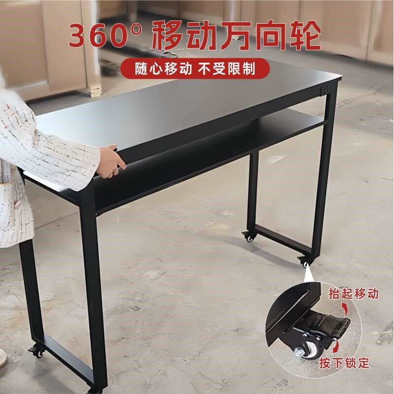 黑色移动美甲桌2025新款网红影院式单人跨沙发美甲台可折叠升降