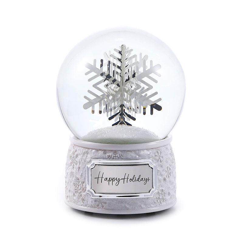 JARLL水晶球音乐盒发光立体雪花八音盒送闺蜜女生生日礼物可旋转