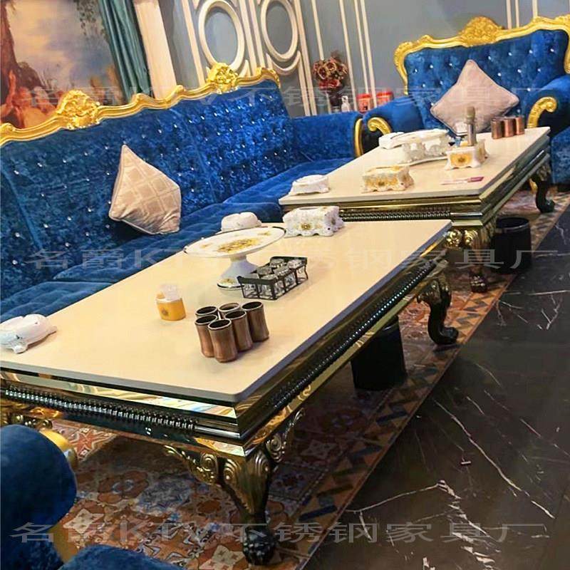 KTV欧式茶几网红小户型茶几客厅包房桌子不锈钢雕花大理石方形,商业/办公家具,酒吧桌,淘宝优惠券,粉丝福利购,淘宝优惠卷