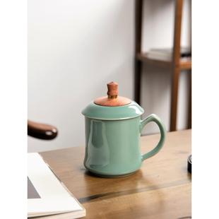 高档礼品茶杯私人定制批量刻字青瓷茶杯家用办公水杯定制logo 男士