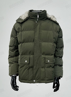 座山雕连帽棉服男款冬季加厚棉袄