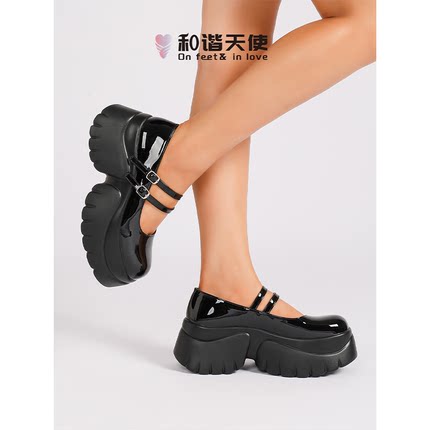 On feet& in love7cm增高厚底玛丽珍鞋女新款软底百搭气质单鞋子