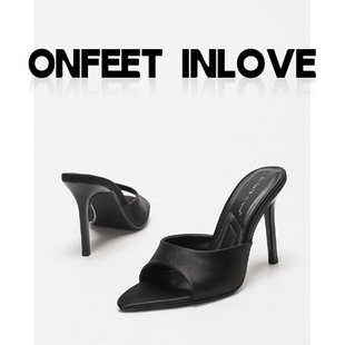 love欧美大码 高跟鞋 女细跟夏季 女 外穿性感露趾凉拖鞋 feet&