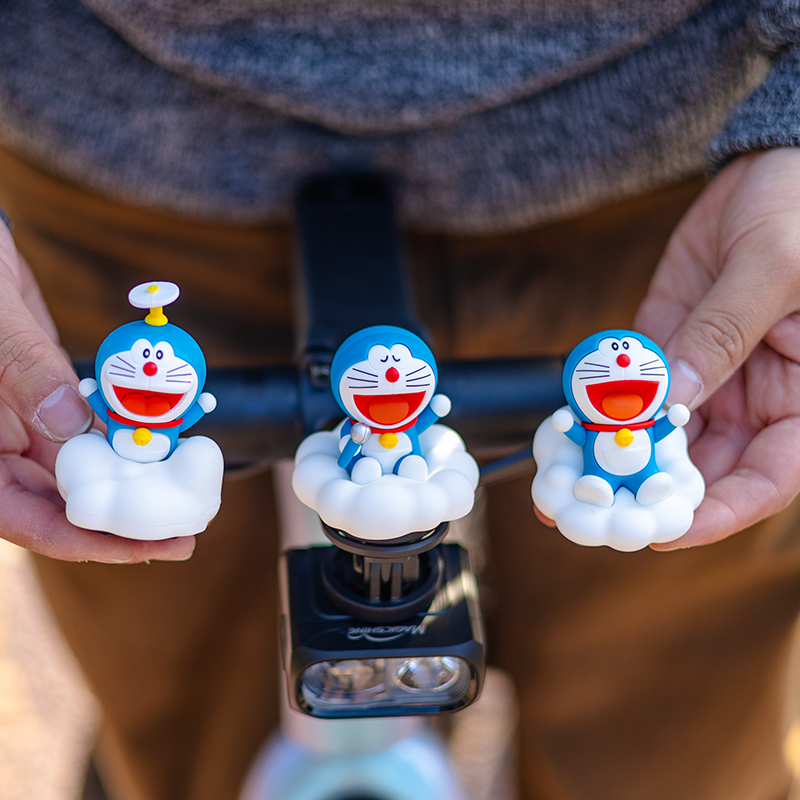 哆啦A梦骑行配件码表座破风玩偶