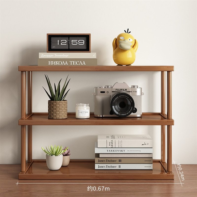 桌面置物架办公室多层水杯架学习书桌搁板收纳厨房台Y面架子小书