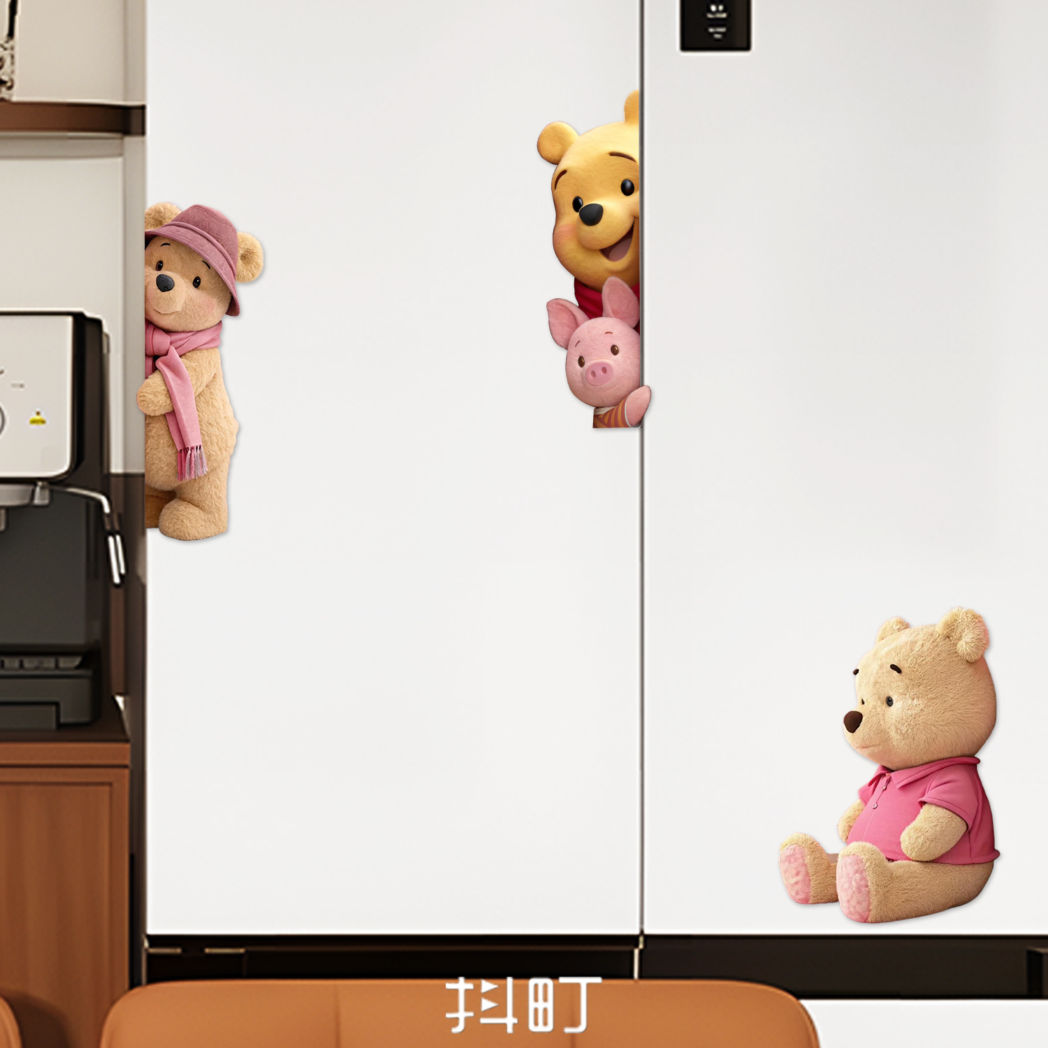创意可爱维尼小熊冰箱贴磁吸款