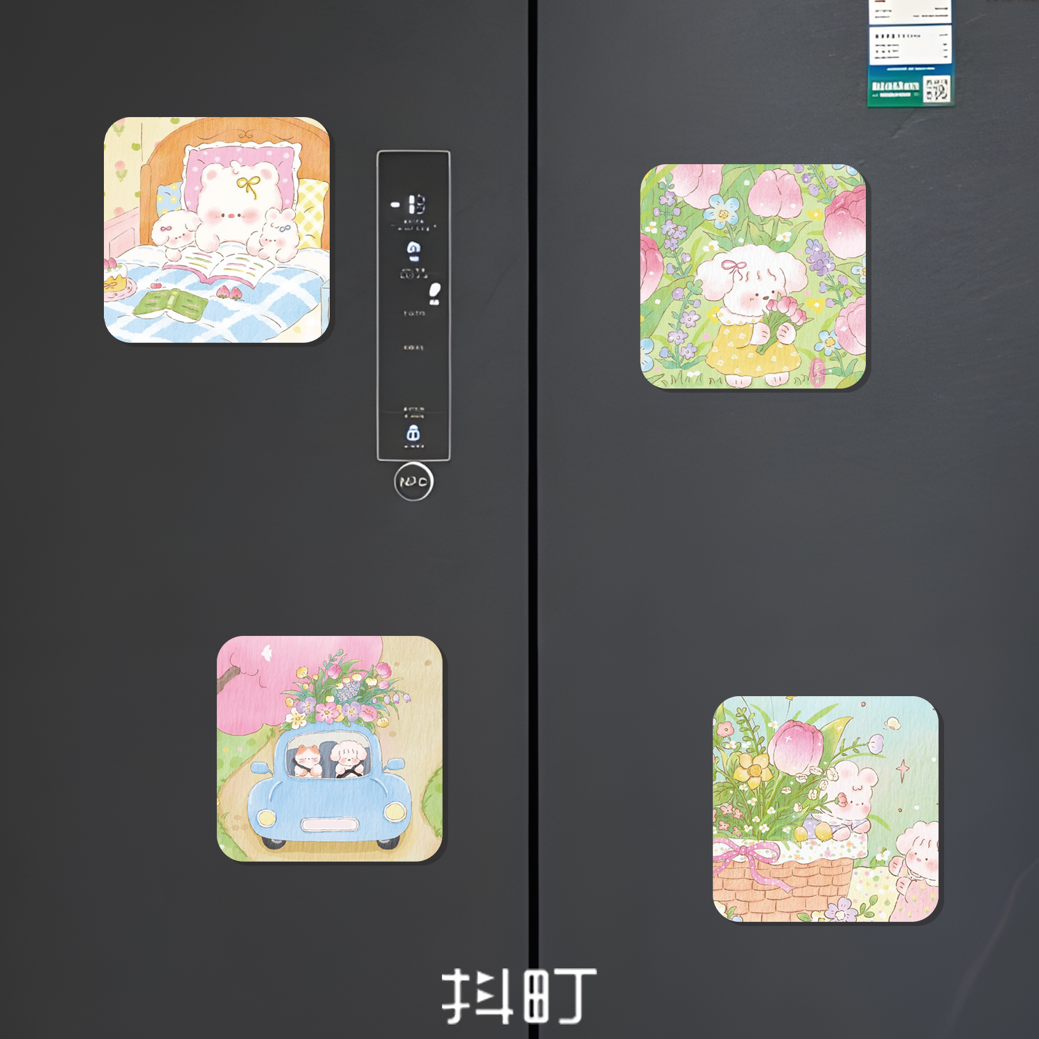 小清新治愈插画冰箱贴饰贴纸