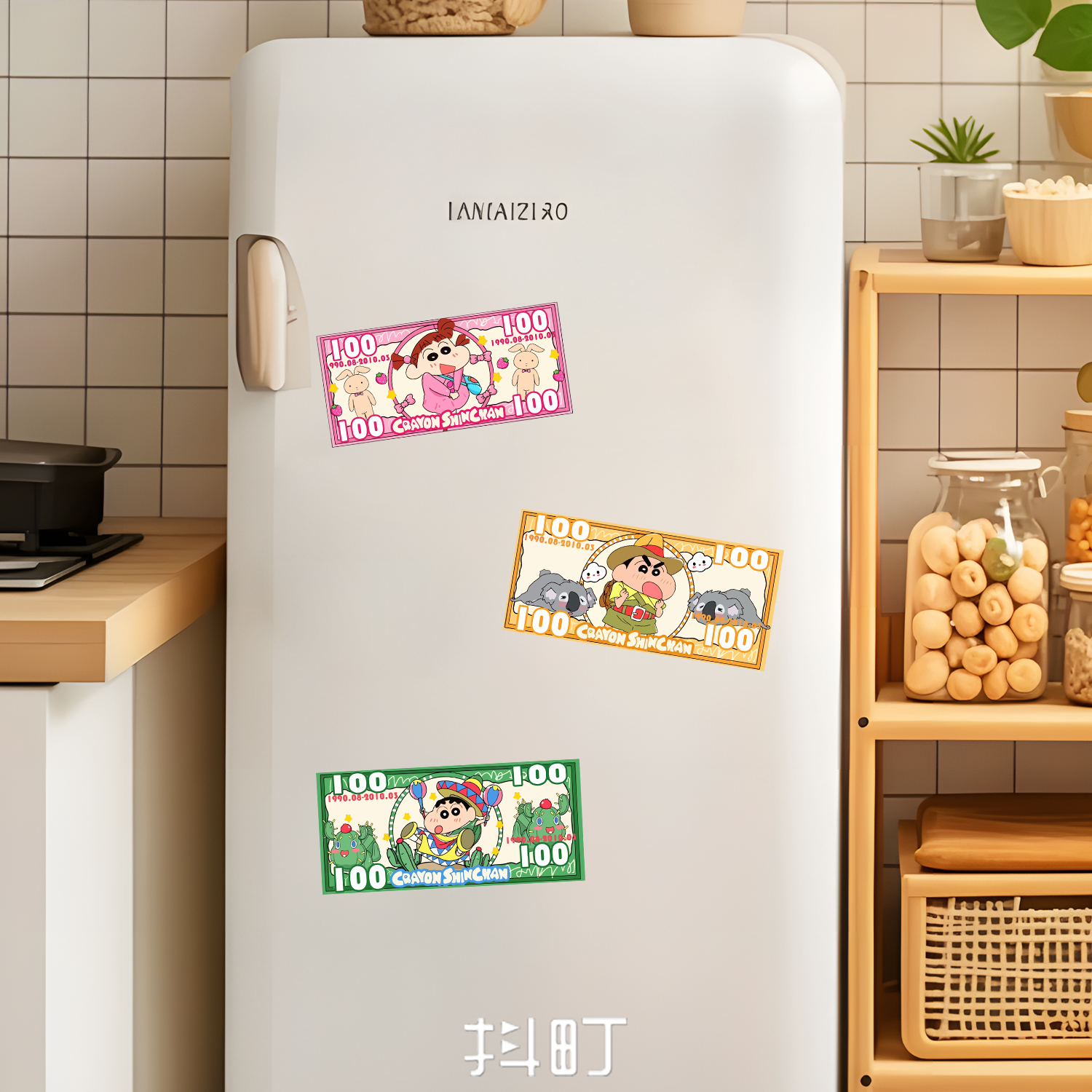 可爱蜡笔小新卡通钞冰箱立体贴