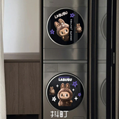 卡通洗衣机装 饰贴窗花门贴柜子冰箱贴纸透明自粘遮丑墙贴遮挡贴画