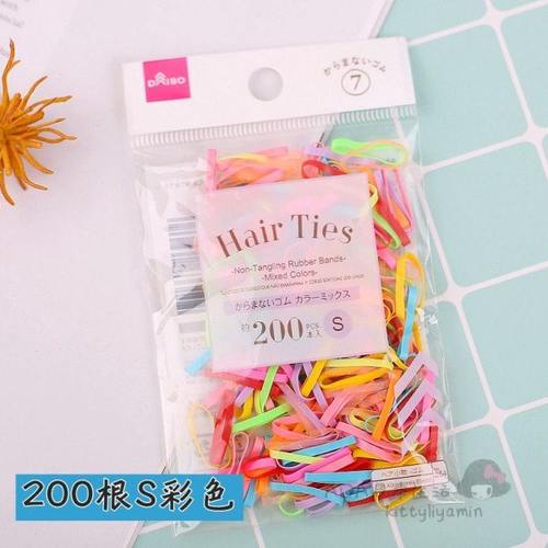 现货大创皮筋头绳发圈黑色咖茶色细高弹力胶圈儿童不伤发发圈