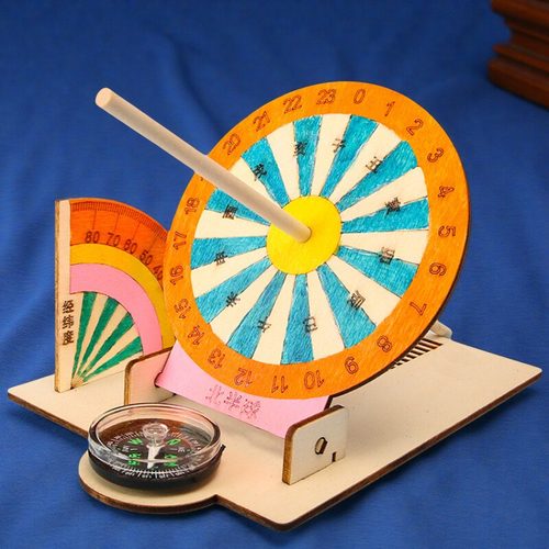 学生科技制作日晷带指南针材料包