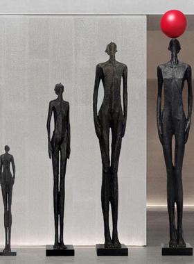 抽象人形玻璃钢仰望者雕塑样板间大型落地摆件玄关大堂装饰艺术品