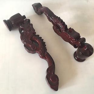 水陆法会礼忏手炉实木雕刻龙头手炉佛事寺院手炉手持红色手炉