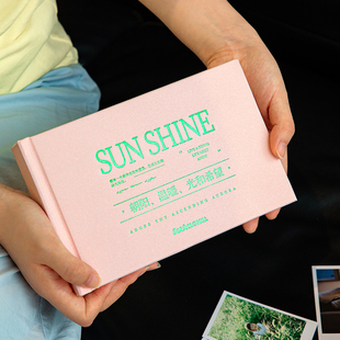 且寻云山相册拍立得3寸照片收纳册简约高级感影集明星闪卡纪念册