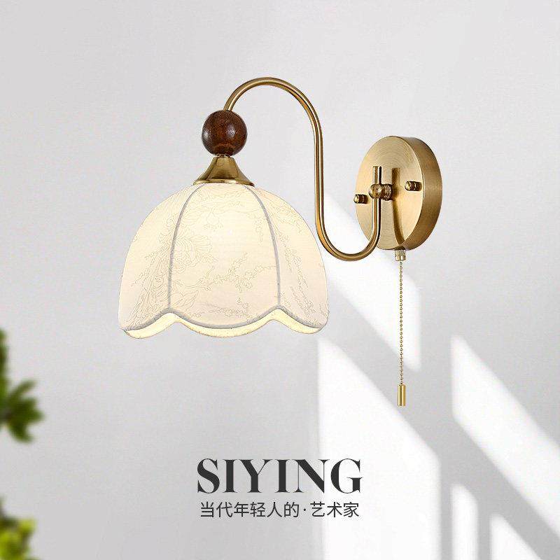 主卧室壁灯复古中古走廊灯法式南洋风民宿客厅背景墙酒店床头灯具