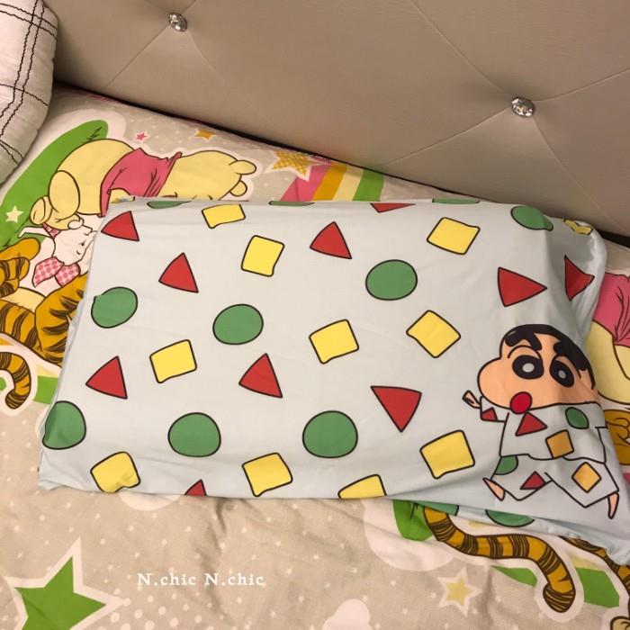 可爱蜡笔小新枕套儿童卡通枕头套单人宿舍枕巾绒面冰丝抱枕套夏季
