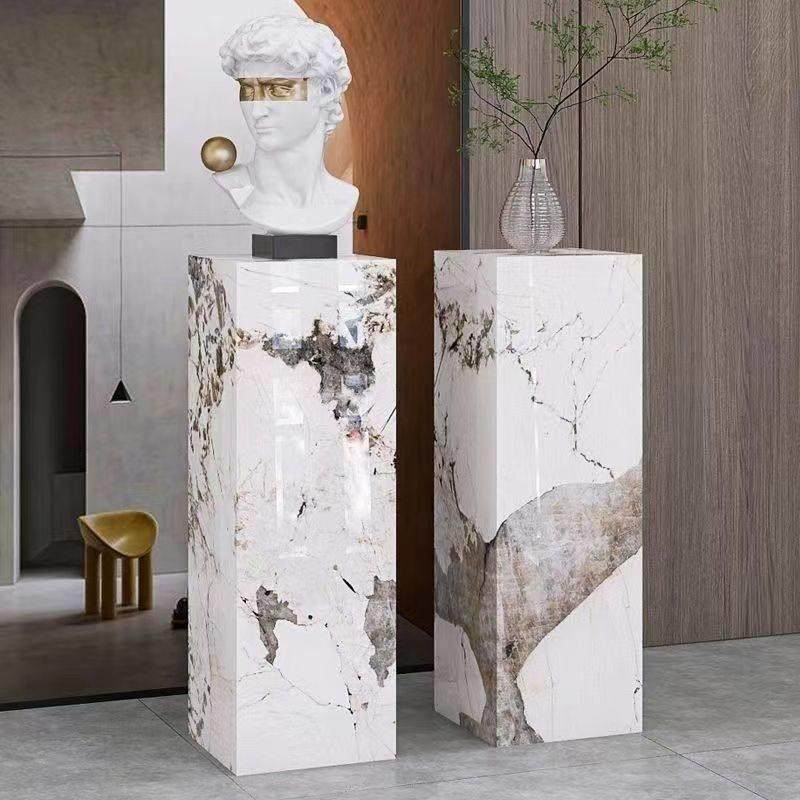 大理石雕塑底座摆台玄关岩板电视柜旁边落地客厅花架摆件底基座台,商业/办公家具,展示地台/底座,淘宝优惠券,粉丝福利购,淘宝优惠卷
