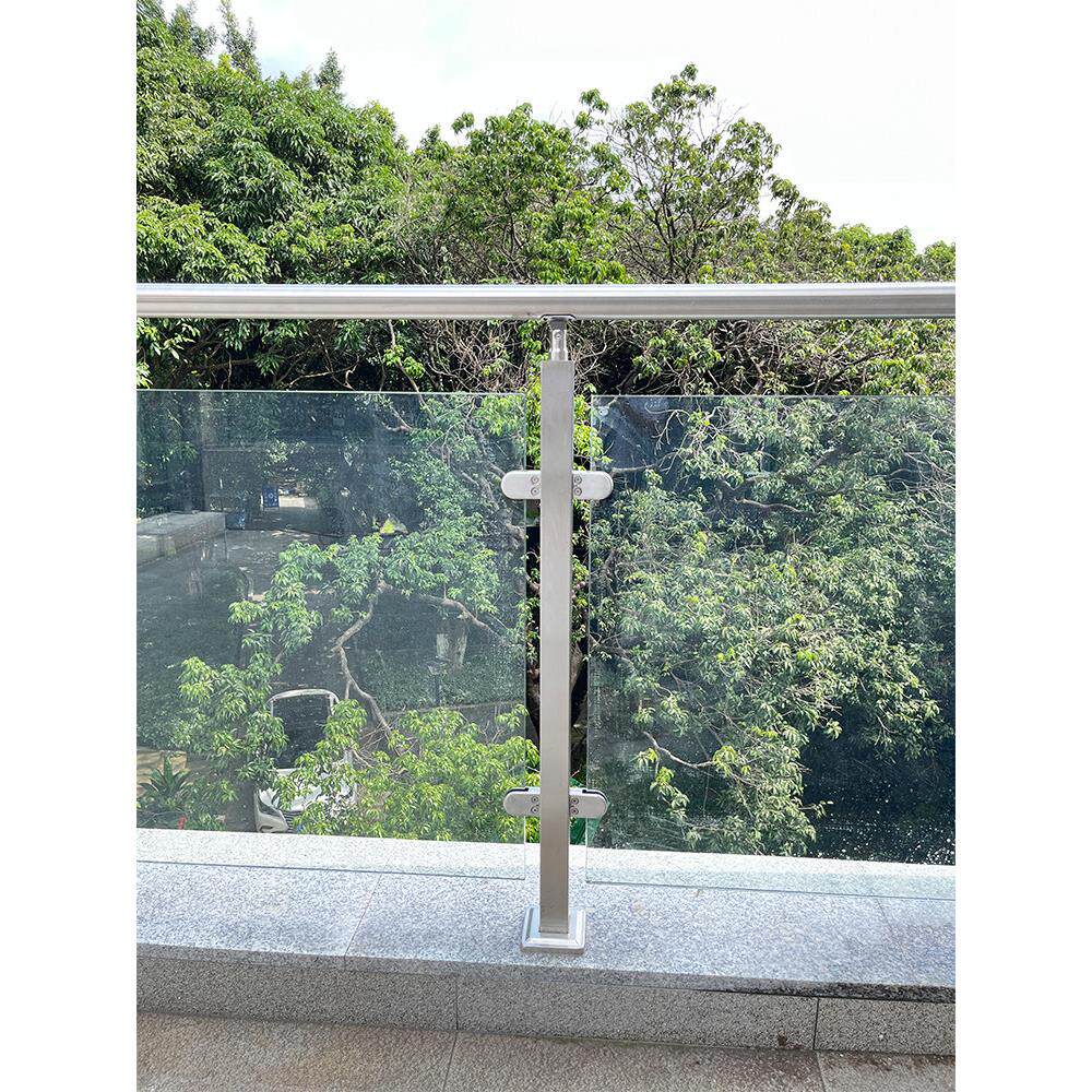 阳台钢化玻璃护栏简约不锈钢立柱扶手栏杆农村自建房室外露台围栏