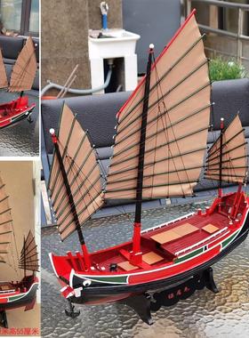 绍兴遮篷船郑和宝船红船古船模型水镇船古船模型