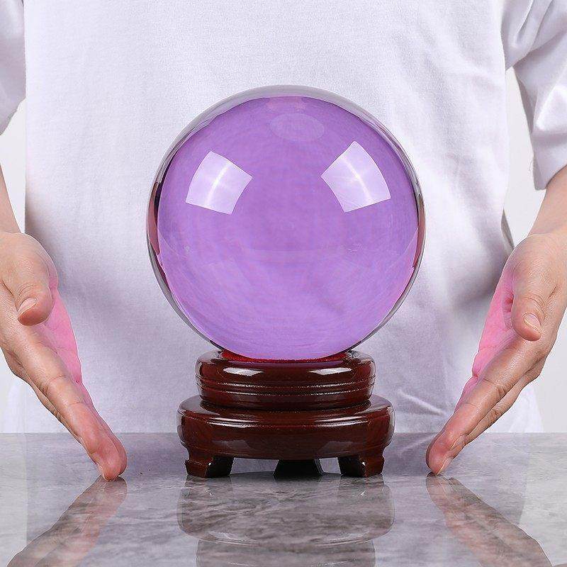 紫色水晶球玻璃球酒柜玄关室办公桌隔断客厅家居装饰摆放卧室摆件,家居饰品,装饰摆件,淘宝优惠券,粉丝福利购,淘宝优惠卷