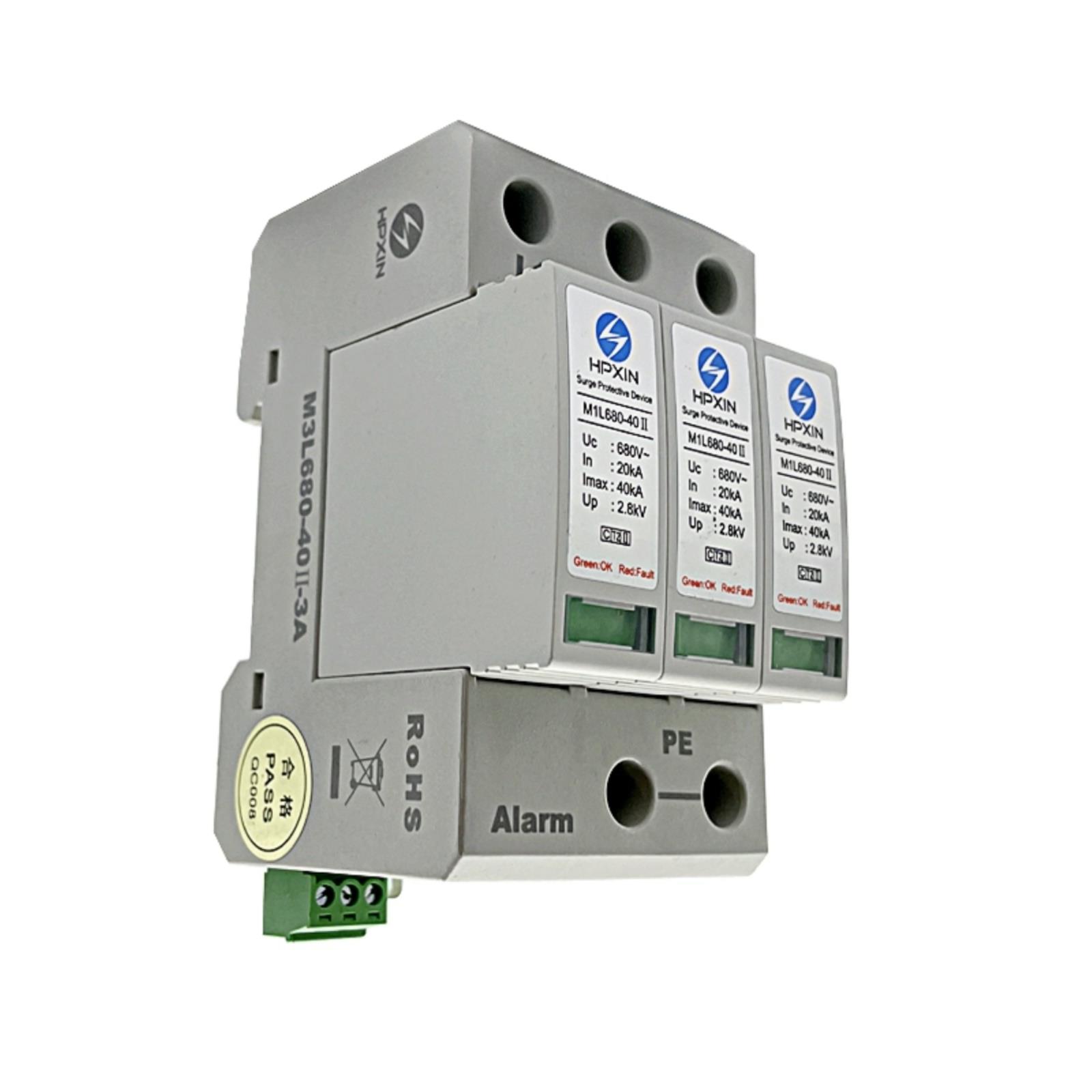 海鹏信HPXIN电源浪涌保护器M1L680-40Ⅱ-3P原型号 防雷器