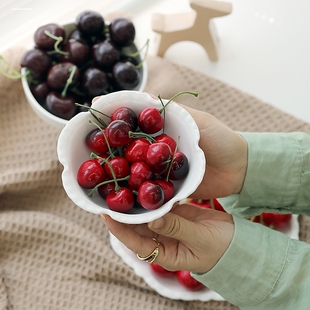 仿真樱桃车里子假樱桃串水果模型装饰道具画室摆件塑料玩具蛋糕