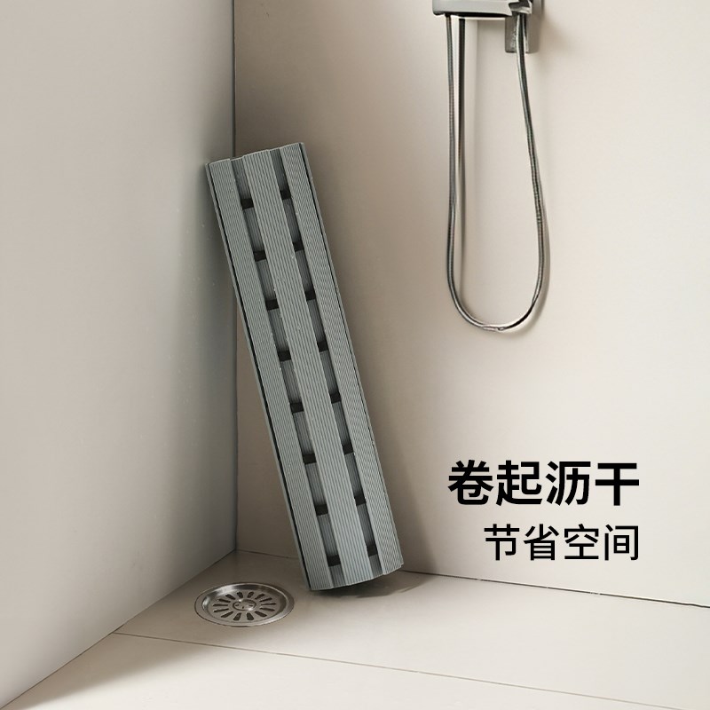 霜山PVC浴室地垫洗澡防积水镂空增高垫浴缸边踩脚垫淋浴房防滑垫