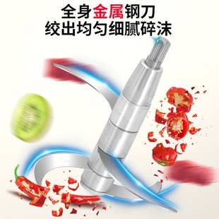 绞肉机2024新款大功率纯铜电机商用打蒜辣椒家用肉丸打浆机合金刀