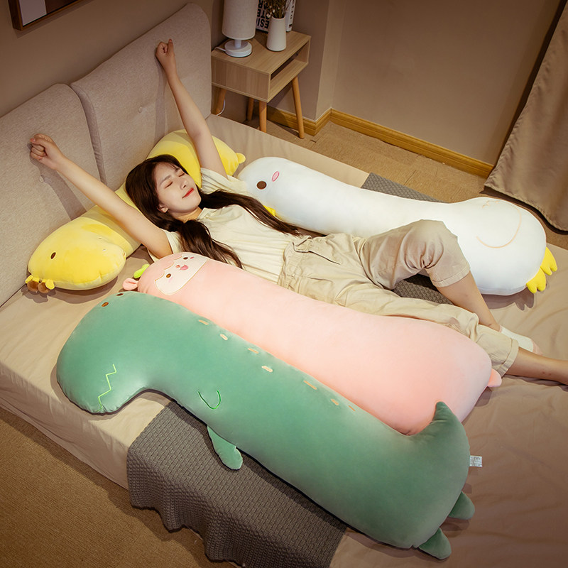 可爱羊驼长颈鹿毛绒玩具布娃娃女生床上睡觉长条抱枕夹腿公仔玩偶