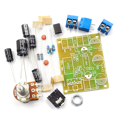TDA2822双声道功放板套件 无噪音 2-12V 5W*2功放DIY制作套件 3W*