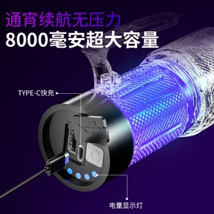 2024蝎子灯充电手提手电筒超亮户外照蝎子强光紫光专用灯超长续航