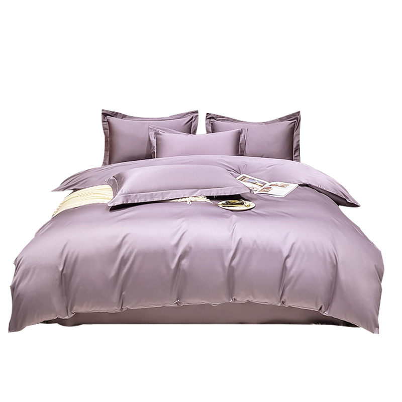 高级贡缎纯棉被套单件220240双人230x229cm纯色全棉被罩定制