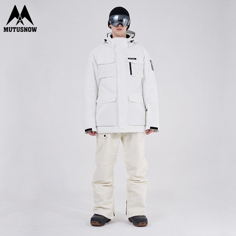 2024新款工装滑雪服男款套装单双板冬季加厚保暖防风防水滑雪衣裤
