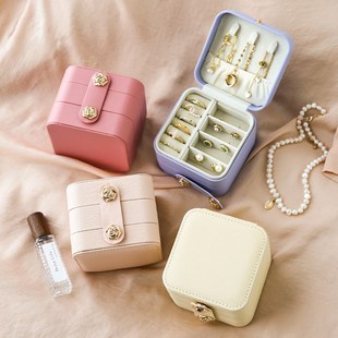 随身小型可爱首饰盒便携耳钉耳环手饰包手链项链戒指迷你收纳盒