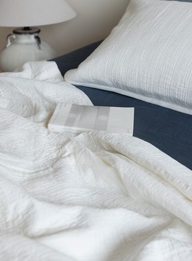 留夏盖毯 Refresh芮夫 全棉A类亲肤裸睡婴儿毯白色可机洗水洗