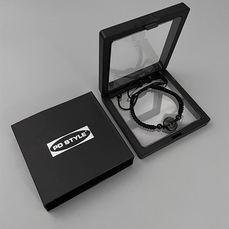 PDSTYLE 国风平安扣银耀石手工编织情侣手链男女士高级感生日礼物