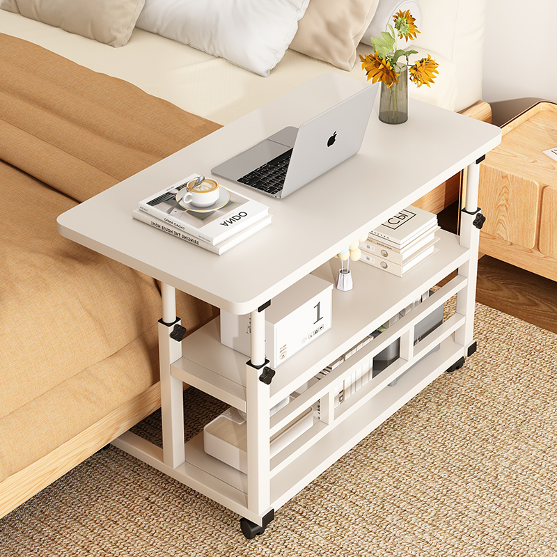 床边桌可移动升降电脑桌宿舍简易学生书桌卧室办公写字家用小桌子